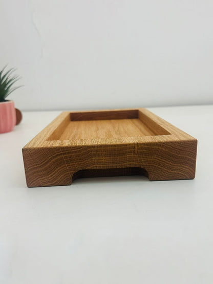 Custom Sized Wooden Serving Tray - Red Oak