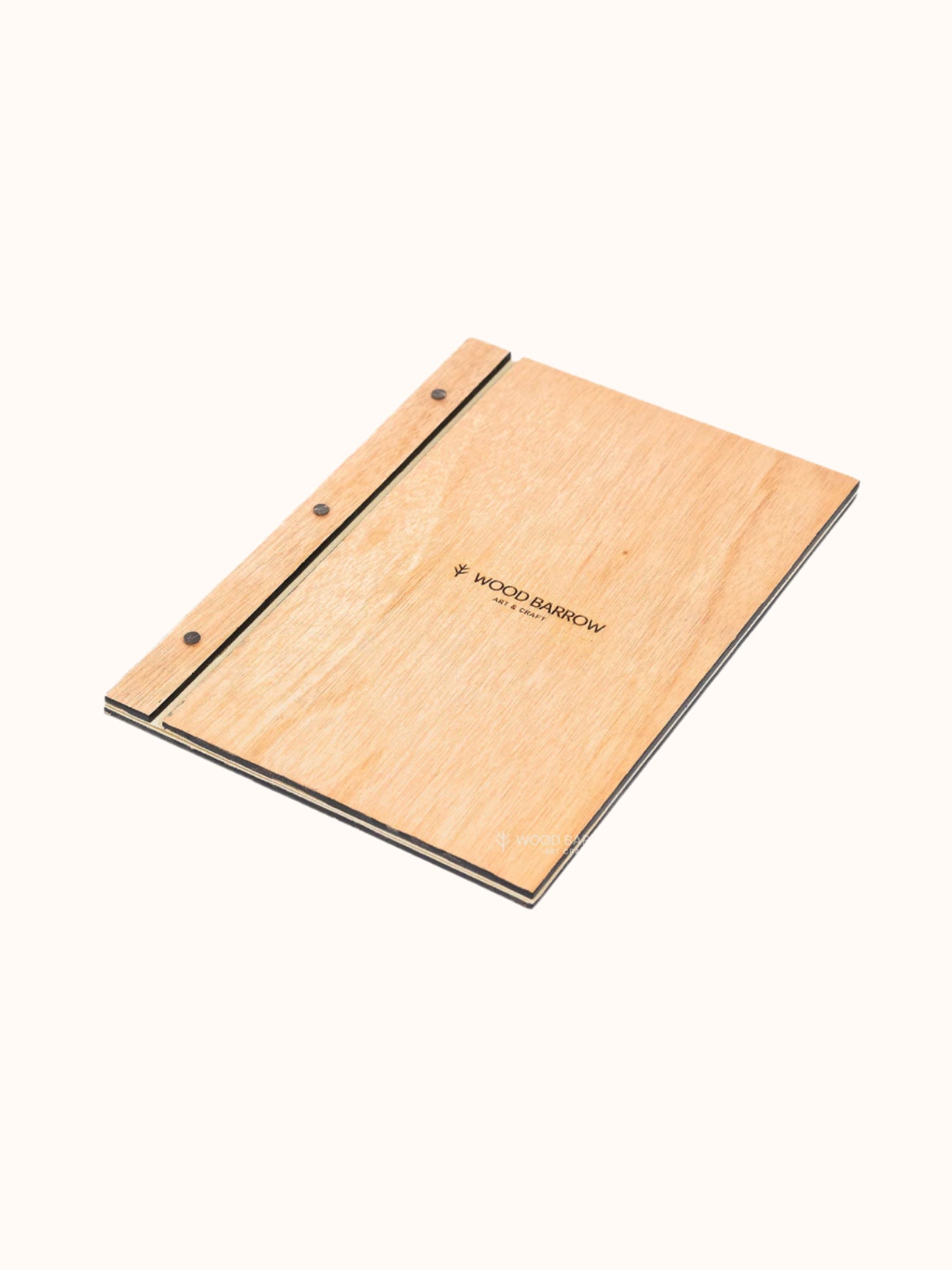 Wooden Folding Menu Holder with Leather Cover