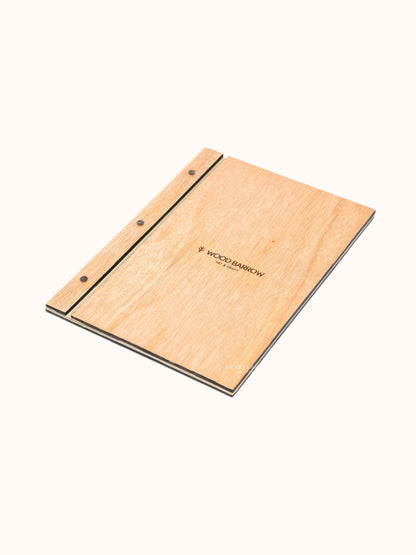 Wooden Folding Menu Holder with Leather Cover