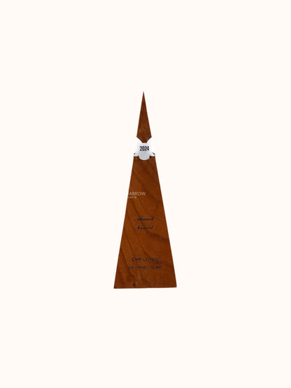 Wooden Triangular Award with Custom Engraving