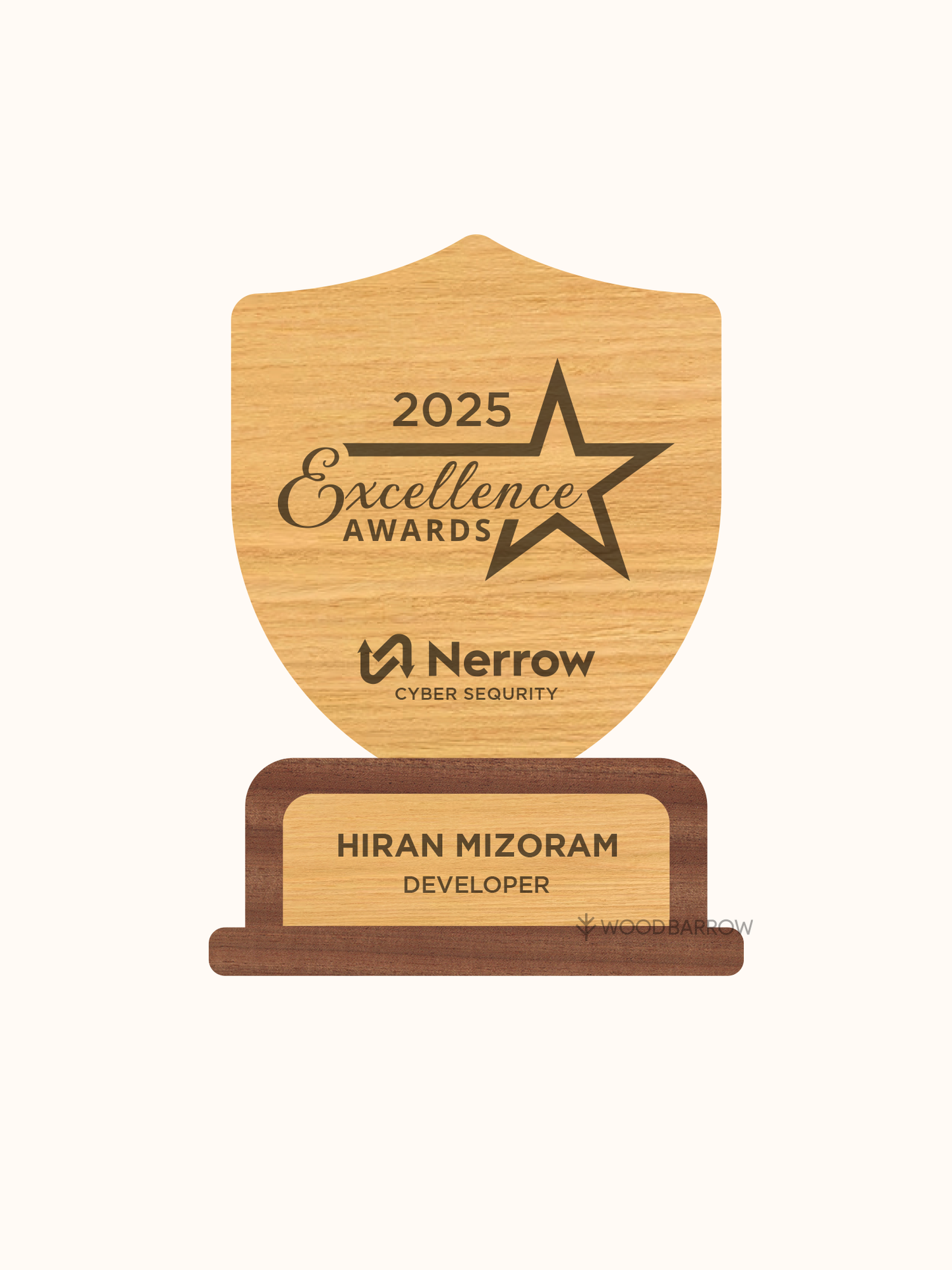 Customized Wooden Awards – Personalized Recognition Trophy for Hospitality Excellence