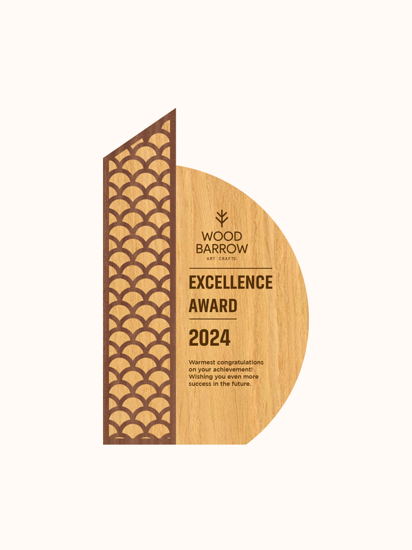 Customized Wooden Excellence Trophy – Premium Recognition Award for the Hospitality Industry