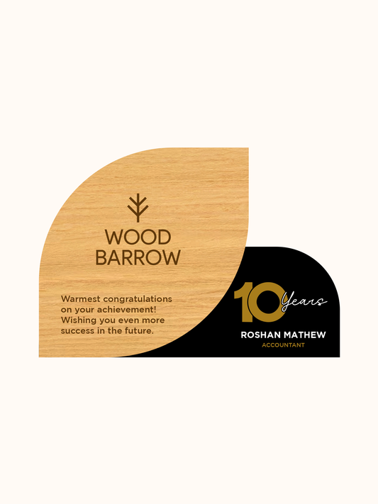 Customized Acrylic & Wooden Trophy – Outstanding Enterprise Honor