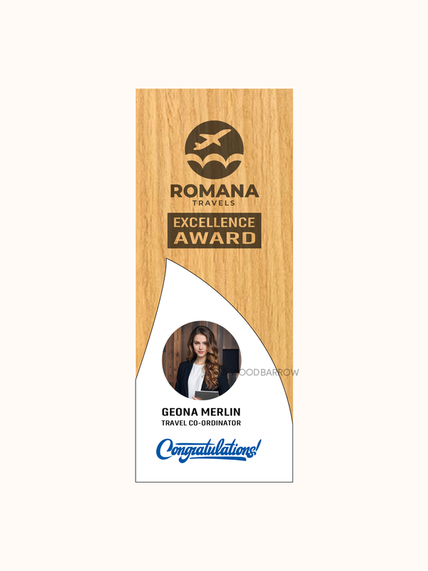 Customized Wooden Acrylic Photo Awards – Elegant Recognition for Hospitality Excellence