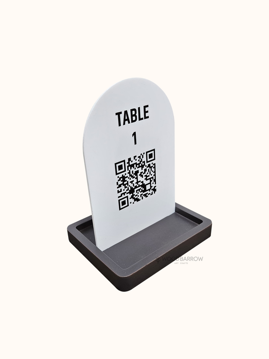 Double-Sided Wooden Table Number Menu