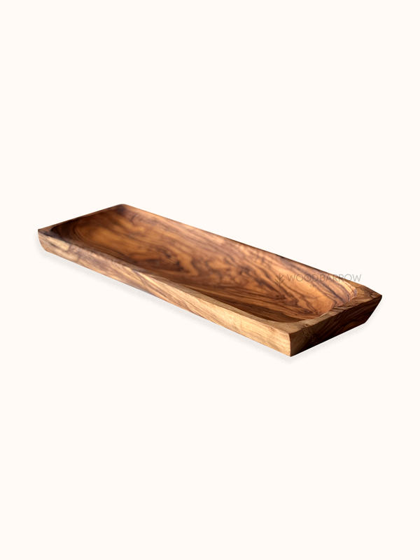 Wooden Rectangular Serving Tray/Platter for Pizza Slices, Sandwiches, Snacks & Dishes